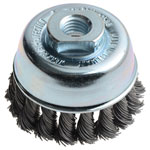 Lessmann 482.217 Knot Cup Brush 65mm M14x2.0, 0.50 Steel Wire