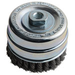 Lessmann 486.217 Knot Cup Brush 100mm M14x2.0, 0.50 Steel Wire*