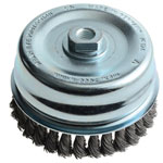 Lessmann 487.217 Knot Cup Brush 125mm M14x2.0, 0.50 Steel Wire*