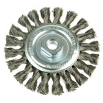 Lessmann 472.117 Knot Wheel Brush 115 x 14mm M14 Bore, 0.35 Steel Wire