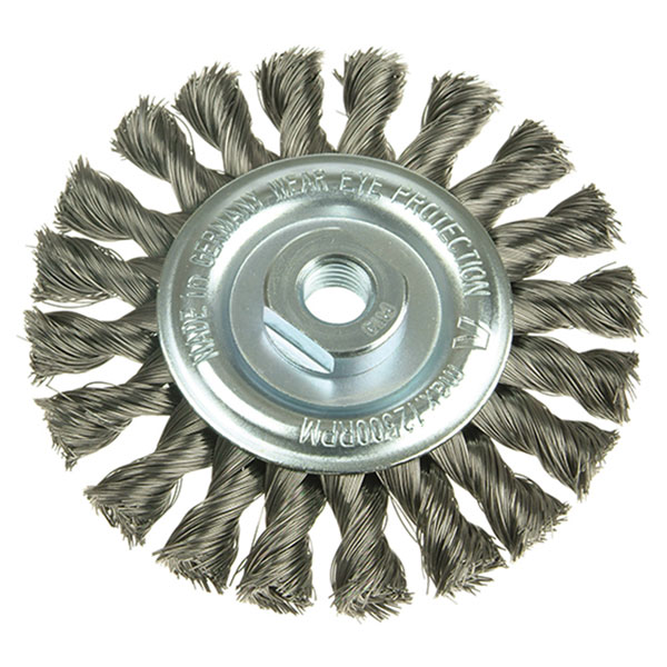 Lessmann 472.811 Knot Wheel Brush 115 x 14mm 22.2mm Bore, 0.5 S/St...