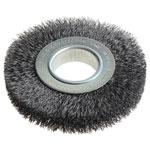 Lessmann 334.162 Wheel Brush D125mm x W20-22 x 40 Bore Set 2 Steel Wire 0.30