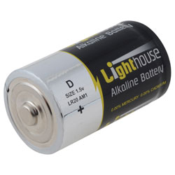 Lighthouse LR20 D Alkaline Batteries 14800 mAh (Pack 2)