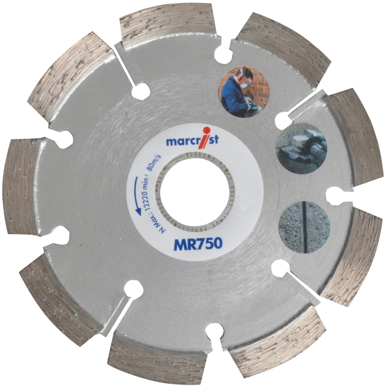 Marcrist 2190.0115.22 MR750 Mortar Raking Diamond Blade 115 x 22.2 x ...