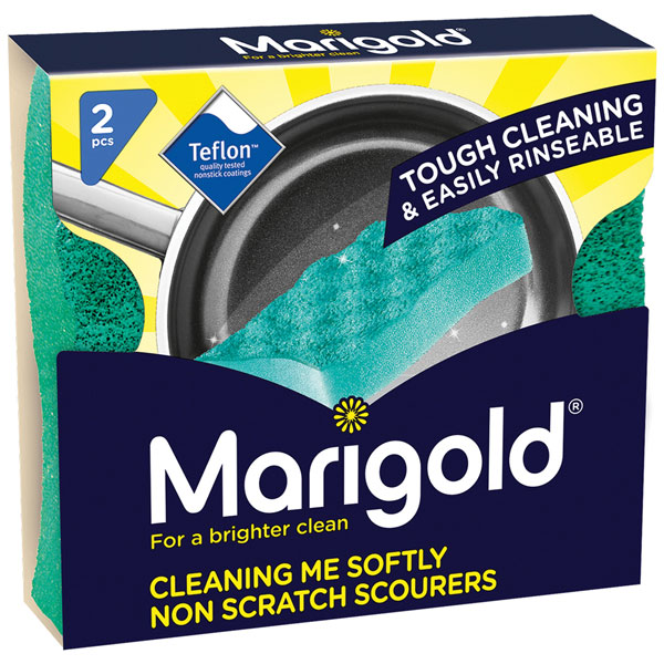 Marigold 150561 Cleaning Me Softly Non-Scratch Scourers x 2 (Box 14)
