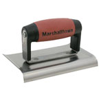 Marshalltown M136D Cement Edger Curved End DuraSoft Handle 6 x 3in