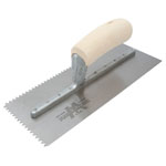 Marshalltown M701S Notched Trowel V 3/16in Wooden Handle 11 x 4.1/2in