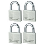 Master Lock 9140EURQNOP Aluminium 40mm Padlock 4-Pin - Keyed Alike x 4