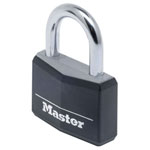 Master Lock 9140EURDBLK Aluminium Black Vinyl Cover 40mm Padlock 4-Pin