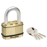 Master Lock M15BEURDLF Excell™ Brass Finish 64mm Padlock 5-Pin - 38mm Shackle