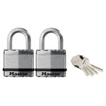 Master Lock M1EURT Excell™ Laminated Steel 45mm Padlock - 24mm Shackle - KA x 2