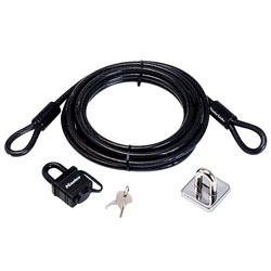 Master Lock 8271EURDAT Garden Security Kit with Lock Anchor & Cable 4.5m