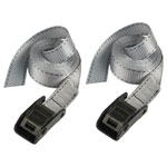 Master Lock 3110EURDAT Lashing Strap with Metal Buckle, Grey 2.5m 150kg (Pack 2)