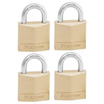 Master Lock 130EURQNOP Solid Brass 30mm Padlock 4-Pin - Keyed Alike x 4