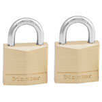 Master Lock 130EURT Solid Brass 30mm Padlock 4-Pin - Keyed Alike x 2