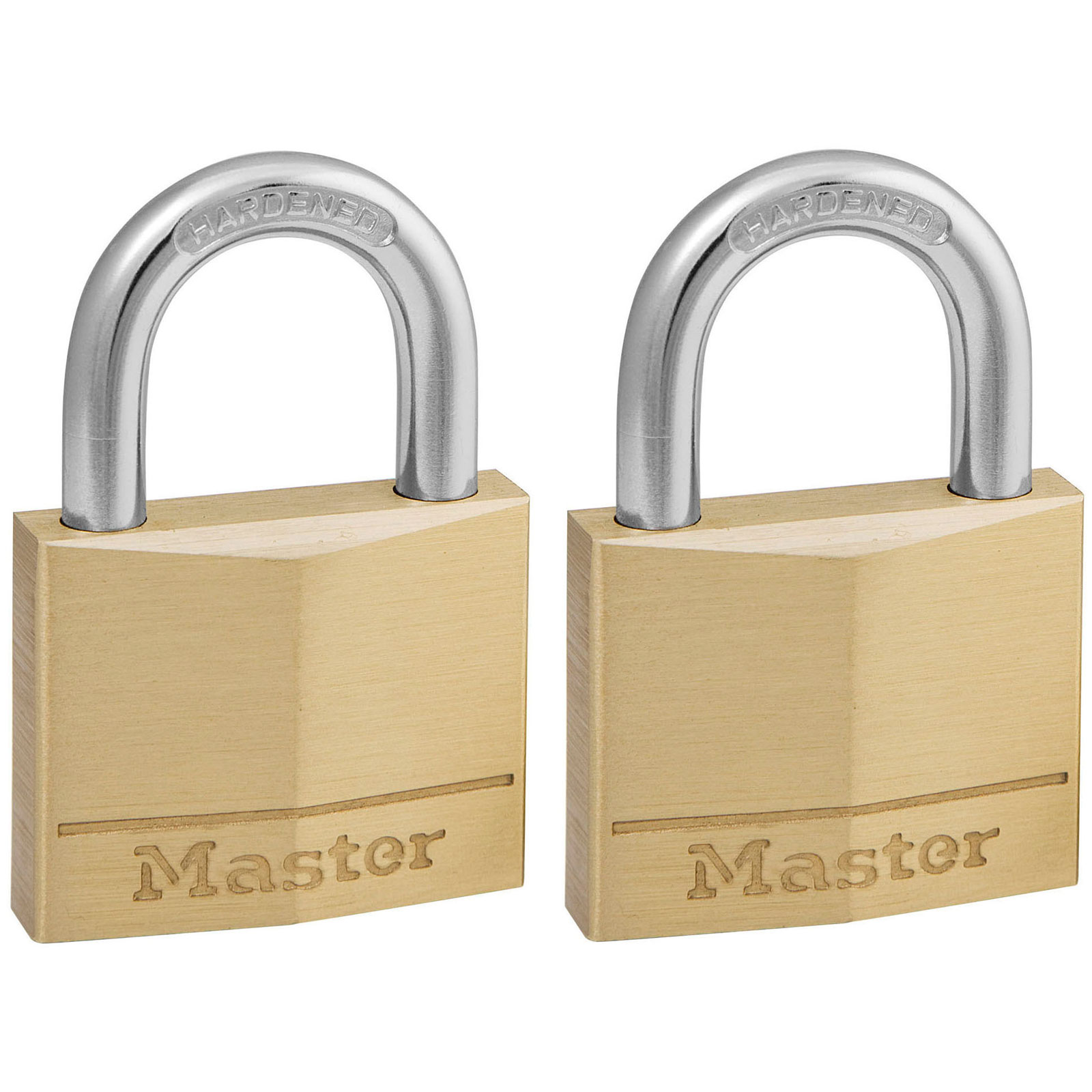Master Lock 140EURT Solid Brass 40mm Padlock 4-Pin - Keyed Alike x 2