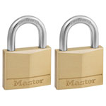 Master Lock 140EURT Solid Brass 40mm Padlock 4-Pin - Keyed Alike x 2