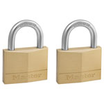 Master Lock 150EURT Solid Brass 50mm Padlock 5-Pin - Keyed Alike x 2