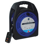Masterplug HBT2013/4BLRCD-MP Case Reel 240V 13A 4-Socket RCD Thermal Cut-Out 20m