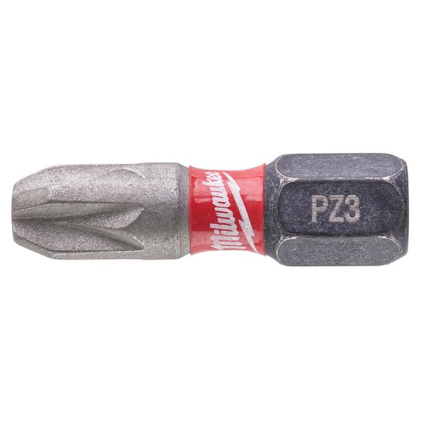 Milwaukee 4932472043 SHOCKWAVE™ Impact Duty Bits PZ3 x 25mm (Pack 25 ...