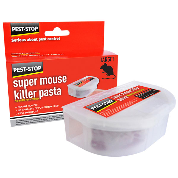 Pest-Stop PSPBMS Super Mouse Killer Pasta Pre-Baited Station
