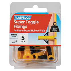 Plasplugs HWST005 Super Toggle Fixings Pack 5