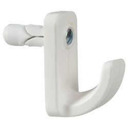 Plasplugs HW124 White Single Hollow Door Hook Pack of 1