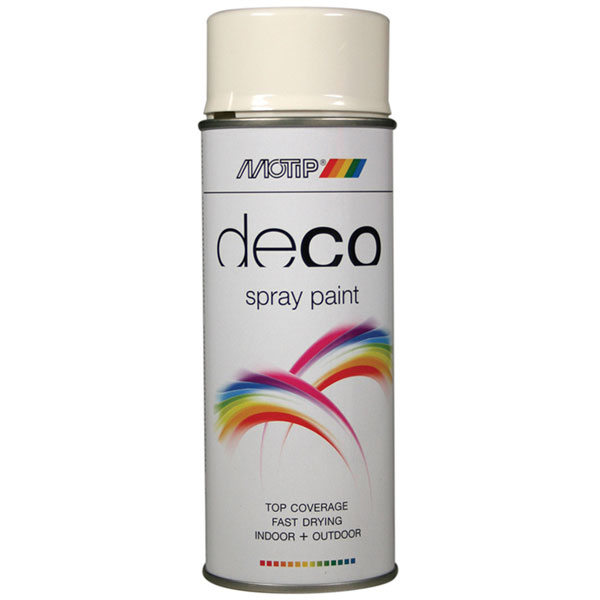  01600 Deco Spray Paint High Gloss RAL 9010 White 400ml