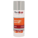 PlastiKote 440.0071012.076 Trade Quick Dry Acrylic Spray Paint Gloss Grey 400ml