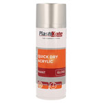 PlastiKote 440.0071013.076 Trade QuickDry Acrylic SprayPaint Gloss Silver 400ml