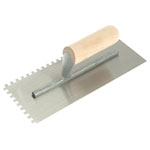 R.S.T. RTR153DS Notched Trowel 6mm Square Notches Wooden Handle 11 x 4.1/2in