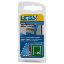 Rapid 40109515 140/10NB 10mm Galvanised Staples Narrow Box 650