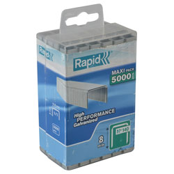 Rapid 40303089 140/8 8mm Galvanised Staples Poly Pack 5000