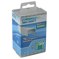 Rapid 40303090 140/10 10mm Galvanised Staples Poly Pack 5000