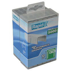 Rapid 40303091 140/12 12mm Galvanised Staples Poly Pack 5000