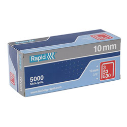 Rapid 11858810 53/10B 10mm Galvanised Staples Box 5000