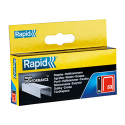 Rapid 11859625 53/12B 12mm Galvanised Staples Box 2500