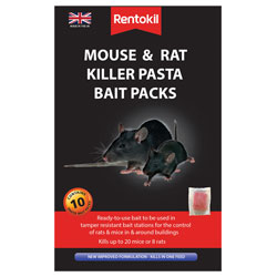 Rentokil FMR52 Mouse & Rat Killer Pasta Bait (Sachets 10)