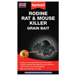 Rentokil PSMR13 Rodine Rat & Mouse Killer Grain Bait (Sachets 6)