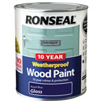 Ronseal 38777 10 Year Weatherproof Wood Paint Royal Blue Gloss 750ml