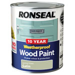 Ronseal 38790 10 Year Weatherproof Wood Paint Spring Green Satin 750ml