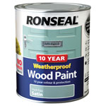 Ronseal 38792 10 Year Weatherproof Wood Paint Duck Egg Blue Satin 750ml