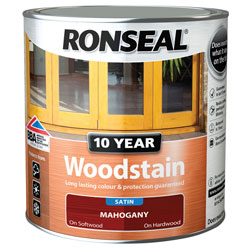 Ronseal 38674 10 Year Woodstain Mahogany 750ml