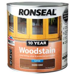 Ronseal 38680 10 Year Woodstain Dark Oak 750ml