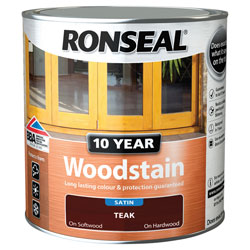 Ronseal 38681 10 Year Woodstain Teak 750ml