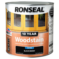 Ronseal 38695 10 Year Woodstain Ebony 2.5 litre