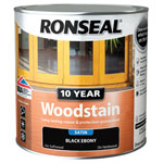 Ronseal 38695 10 Year Woodstain Ebony 2.5 litre