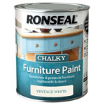 Ronseal 37482 Chalky Furniture Paint Vintage White 750ml