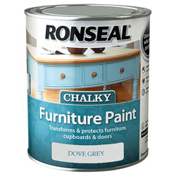 Ronseal 37564 Chalky Furniture Paint Dove Grey 750ml