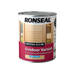 Ronseal 37365 Crystal Clear Outdoor Varnish Satin 750ml